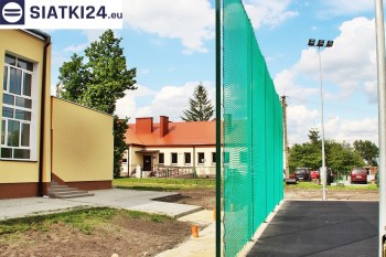 Siatki Ryki - Zielone siatki ze sznurka na ogrodzeniu boiska orlika dla terenów Miasta Ryki